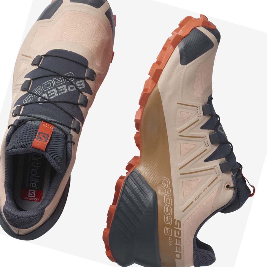 Salomon SPEEDCROSS 5 GORE-TEX Kadın Patika Koşu Ayakkabısı Kahverengi | TR 2759WNB